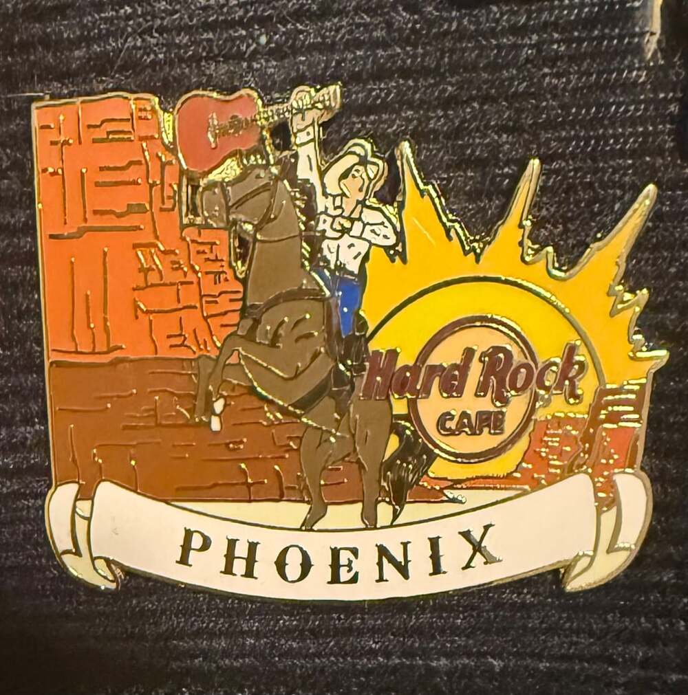 Hard Rock Cafe Phoenix Cowboy Guitar Pin